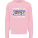 Funny Equestrian Horse Pills Kids Sweatshirt Jumper Light Pink
