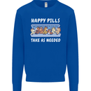 Funny Equestrian Horse Pills Kids Sweatshirt Jumper Royal Blue