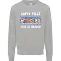 Funny Equestrian Horse Pills Kids Sweatshirt Jumper Sports Grey
