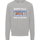 Funny Equestrian Horse Pills Kids Sweatshirt Jumper Sports Grey