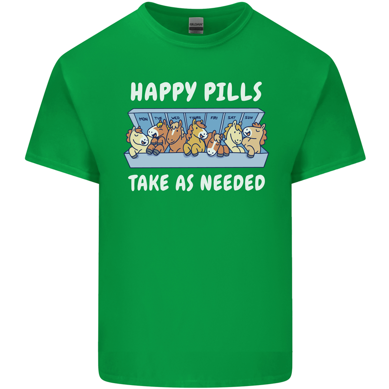 Funny Equestrian Horse Pills Kids T-Shirt Childrens Irish Green