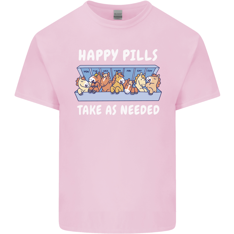 Funny Equestrian Horse Pills Kids T-Shirt Childrens Light Pink
