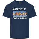 Funny Equestrian Horse Pills Kids T-Shirt Childrens Navy Blue