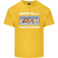 Funny Equestrian Horse Pills Kids T-Shirt Childrens Yellow
