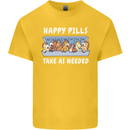 Funny Equestrian Horse Pills Kids T-Shirt Childrens Yellow