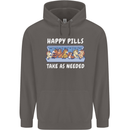 Funny Equestrian Horse Pills Mens 80% Cotton Hoodie Charcoal