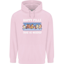 Funny Equestrian Horse Pills Mens 80% Cotton Hoodie Light Pink