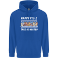 Funny Equestrian Horse Pills Mens 80% Cotton Hoodie Royal Blue