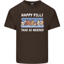 Funny Equestrian Horse Pills Mens Cotton T-Shirt Tee Top Dark Chocolate