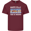 Funny Equestrian Horse Pills Mens Cotton T-Shirt Tee Top Maroon