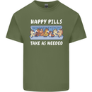 Funny Equestrian Horse Pills Mens Cotton T-Shirt Tee Top Military Green