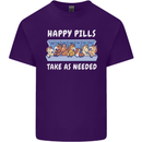 Funny Equestrian Horse Pills Mens Cotton T-Shirt Tee Top Purple