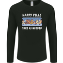 Funny Equestrian Horse Pills Mens Long Sleeve T-Shirt Black