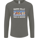 Funny Equestrian Horse Pills Mens Long Sleeve T-Shirt Charcoal