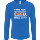 Funny Equestrian Horse Pills Mens Long Sleeve T-Shirt Royal Blue