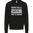 Funny Equestrian Horse Pills Mens Sweatshirt Jumper Black