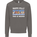 Funny Equestrian Horse Pills Mens Sweatshirt Jumper Charcoal