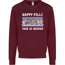 Funny Equestrian Horse Pills Mens Sweatshirt Jumper Maroon