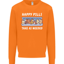 Funny Equestrian Horse Pills Mens Sweatshirt Jumper Orange