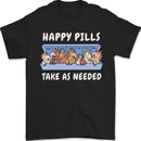 Funny Equestrian Horse Pills Mens T-Shirt 100% Cotton Black