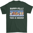 Funny Equestrian Horse Pills Mens T-Shirt 100% Cotton Forest Green