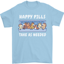 Funny Equestrian Horse Pills Mens T-Shirt 100% Cotton Light Blue