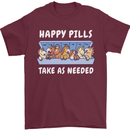 Funny Equestrian Horse Pills Mens T-Shirt 100% Cotton Maroon