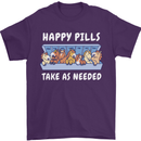Funny Equestrian Horse Pills Mens T-Shirt 100% Cotton Purple