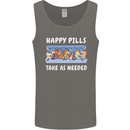 Funny Equestrian Horse Pills Mens Vest Tank Top Charcoal