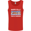 Funny Equestrian Horse Pills Mens Vest Tank Top Red