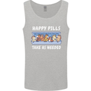 Funny Equestrian Horse Pills Mens Vest Tank Top Sports Grey