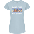 Funny Equestrian Horse Pills Womens Petite Cut T-Shirt Light Blue