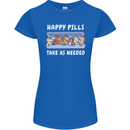 Funny Equestrian Horse Pills Womens Petite Cut T-Shirt Royal Blue