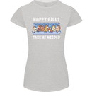 Funny Equestrian Horse Pills Womens Petite Cut T-Shirt Sports Grey