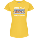 Funny Equestrian Horse Pills Womens Petite Cut T-Shirt Yellow