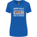 Funny Equestrian Horse Pills Womens Wider Cut T-Shirt Royal Blue