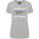 Funny Equestrian Horse Pills Womens Wider Cut T-Shirt Sports Grey