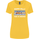 Funny Equestrian Horse Pills Womens Wider Cut T-Shirt Yellow