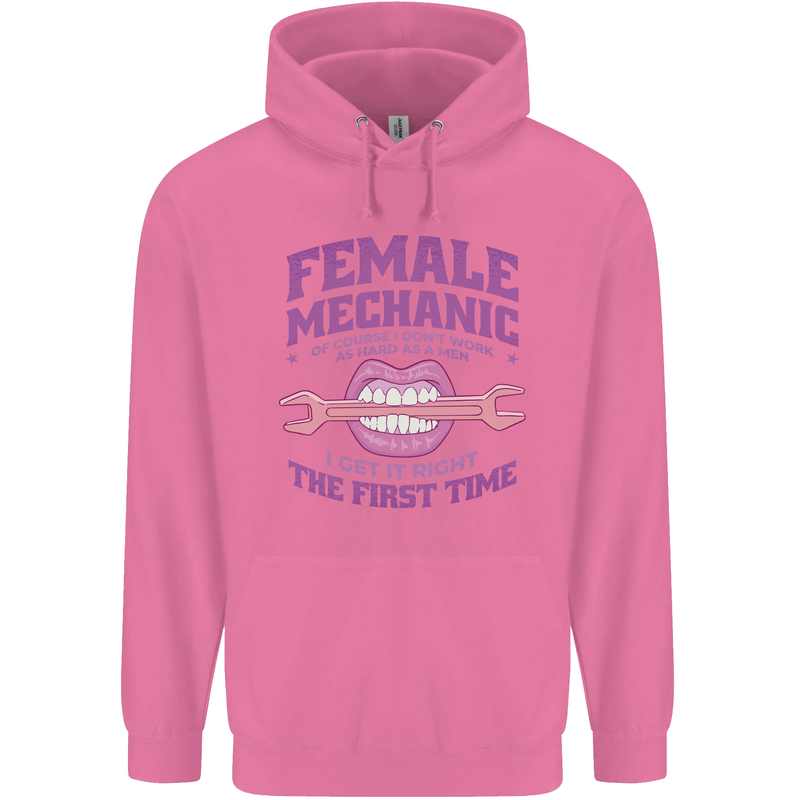 Funny Female Mechanic Childrens Kids Hoodie Azalea
