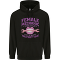 Funny Female Mechanic Childrens Kids Hoodie Black