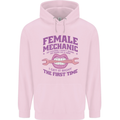 Funny Female Mechanic Childrens Kids Hoodie Light Pink