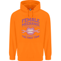 Funny Female Mechanic Childrens Kids Hoodie Orange