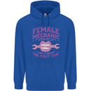 Funny Female Mechanic Childrens Kids Hoodie Royal Blue