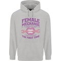 Funny Female Mechanic Childrens Kids Hoodie Sports Grey