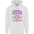 Funny Female Mechanic Childrens Kids Hoodie White