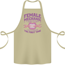 Funny Female Mechanic Cotton Apron 100% Organic Khaki