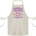 Funny Female Mechanic Cotton Apron 100% Organic Natural