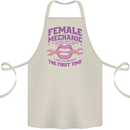 Funny Female Mechanic Cotton Apron 100% Organic Natural