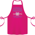 Funny Female Mechanic Cotton Apron 100% Organic Pink