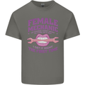 Funny Female Mechanic Kids T-Shirt Childrens Charcoal
